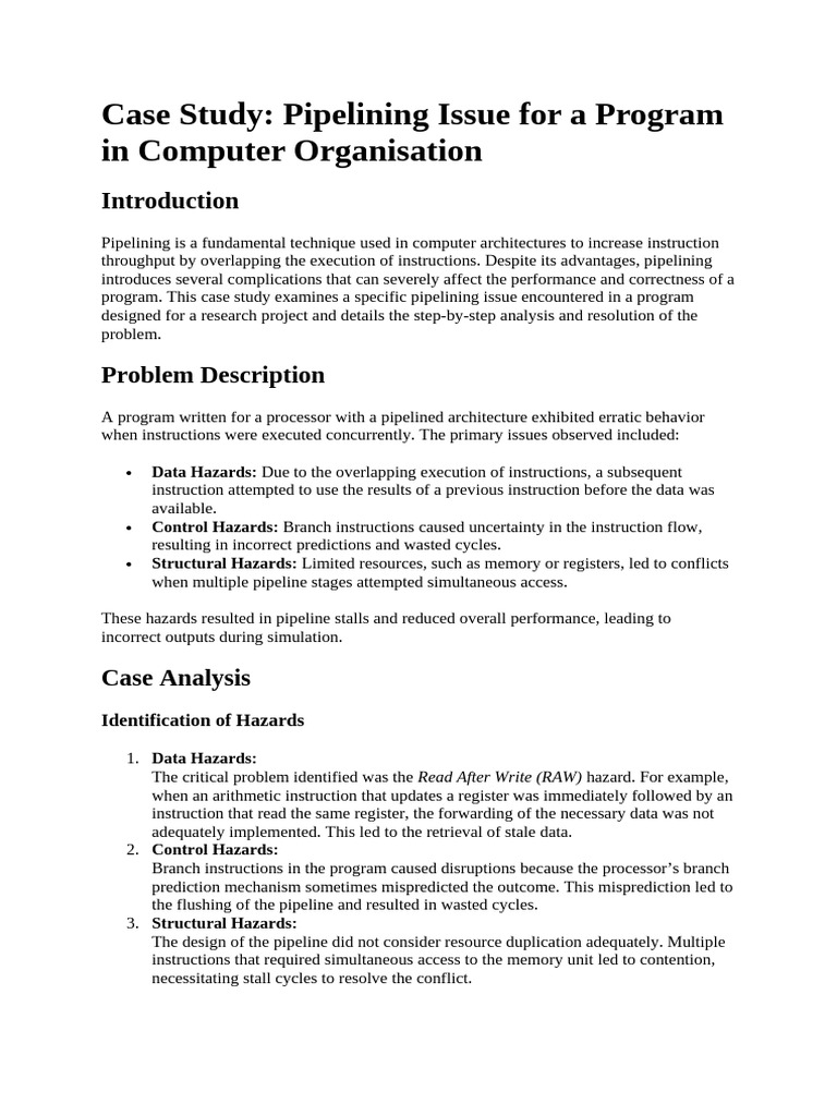 Pipelining Issues in Computer Architecture | PDF | Central Processing ...