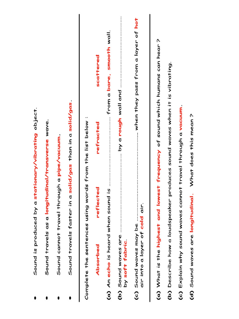 Science Sound Question 4 | PDF