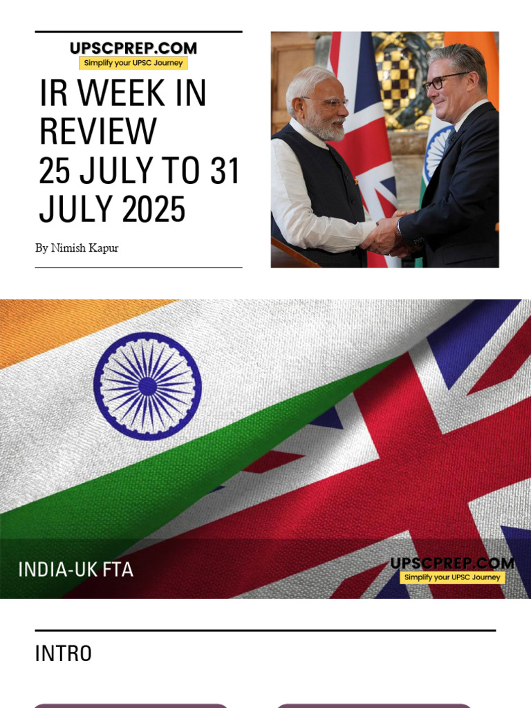 International Relations 25 to 31 July 2025 | PDF | United Nations ...