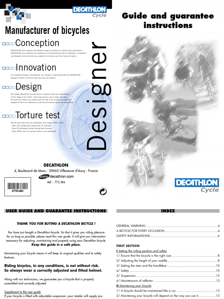 Manual Bicicletas Decathlon | PDF | Road Vehicles | Vehicle Parts