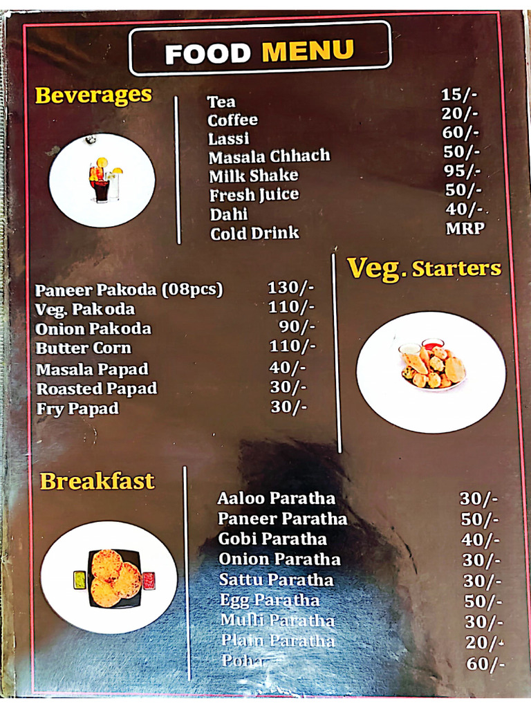 Royal Rasoi Menu | PDF