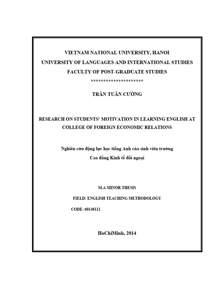 Student Motivation in English Learning | PDF | Second Language | Motivation