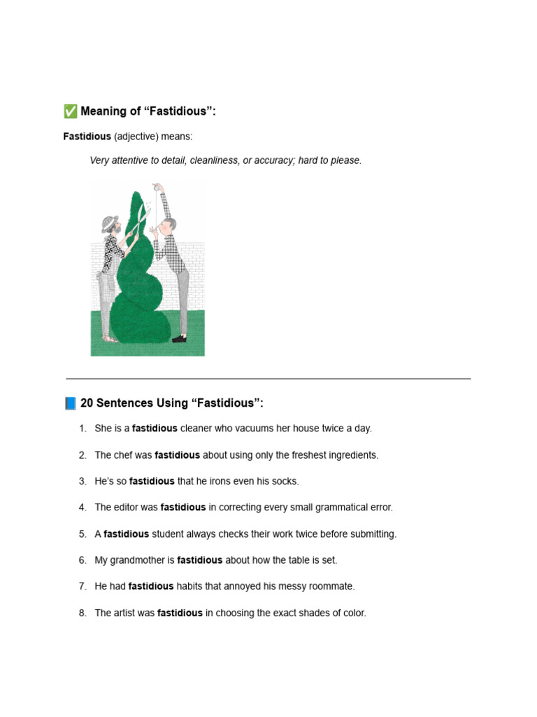 Fastidious | PDF