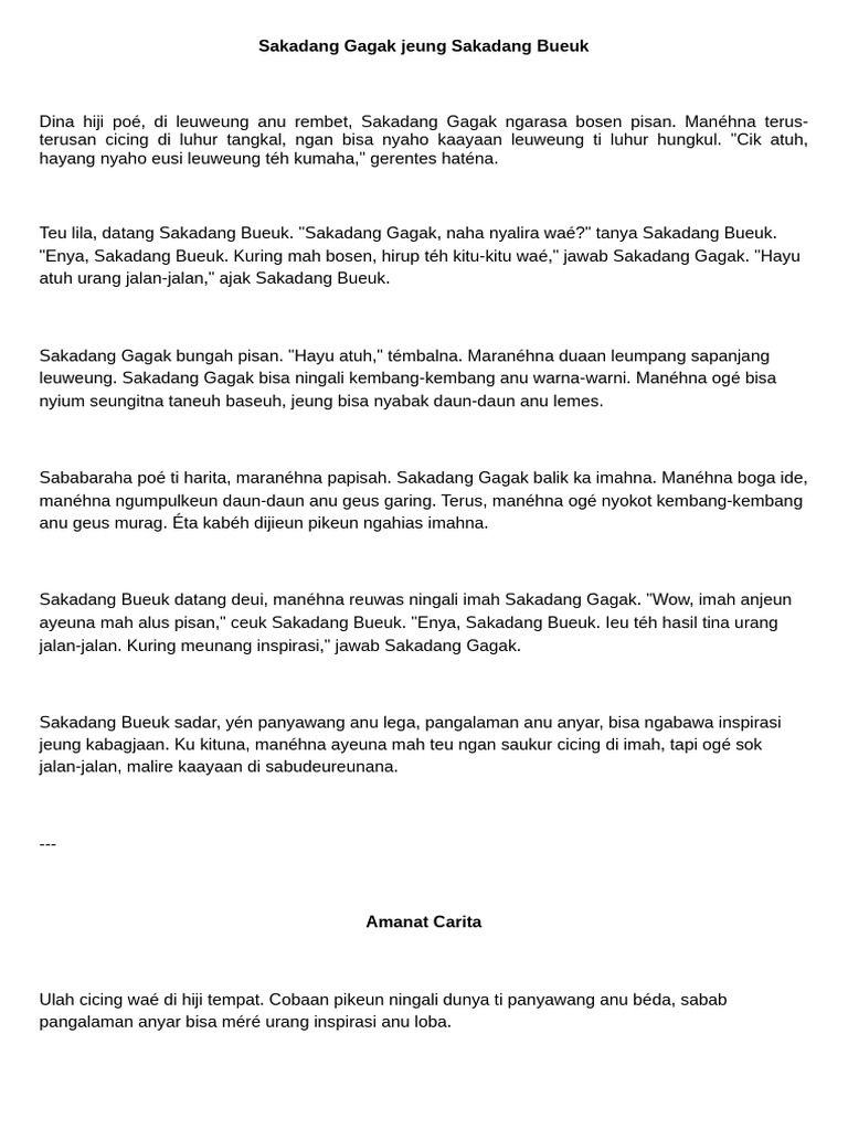 Carpon Basa Sunda | PDF