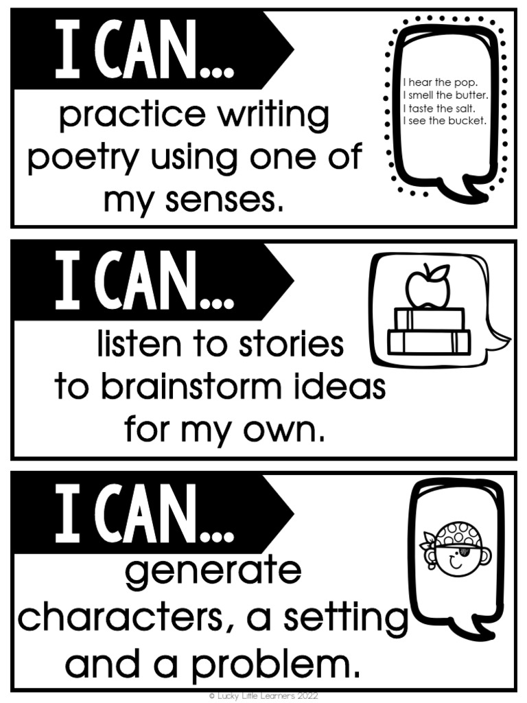 1st+Grade+I+Can+Statements+ +writing+ +set+11 | PDF