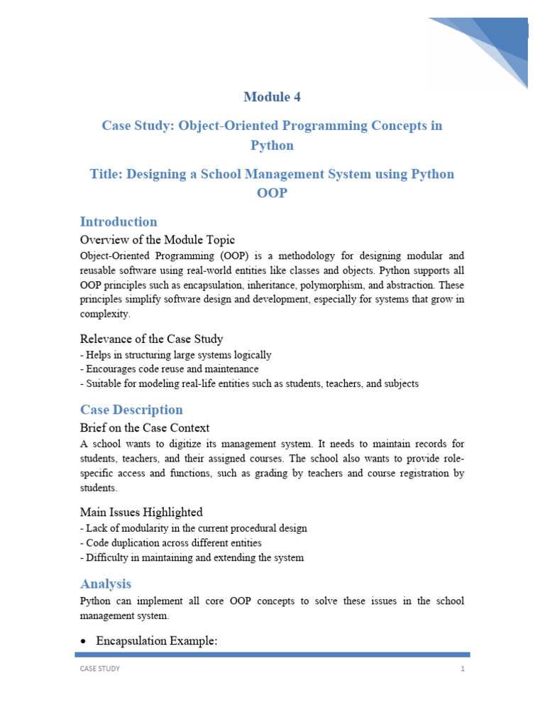 School Management System with Python OOP | PDF | Object Oriented ...