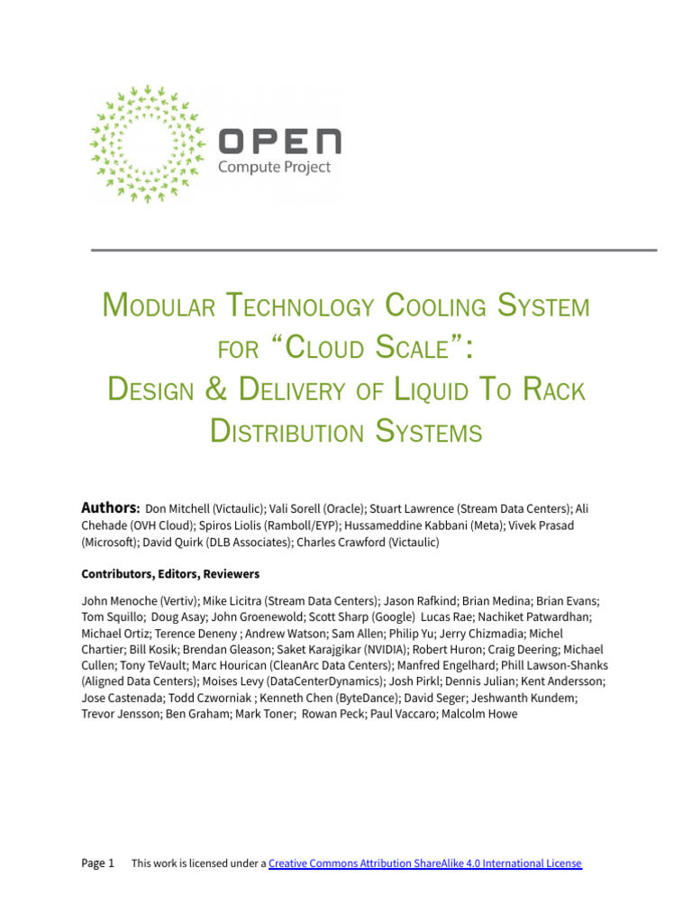 Modular Liquid Cooling for Cloud Data Centers | PDF | Air Conditioning ...