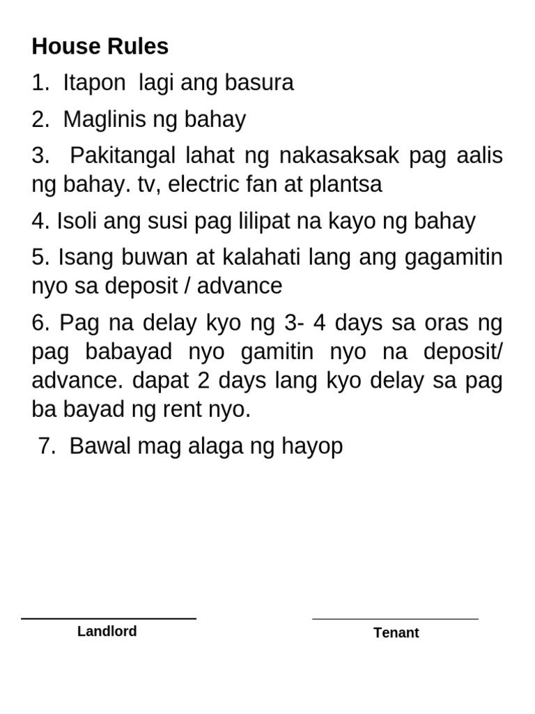 House Rules | PDF