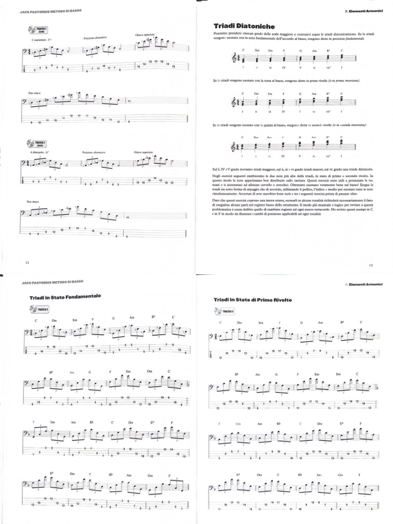 Jaco Bass Method Triadi Diatoniche - Tritono | PDF