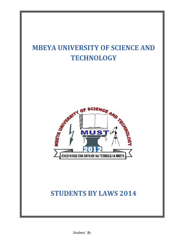 Mbeya University Students' By-Laws 2014 | PDF | Libraries | Clothing
