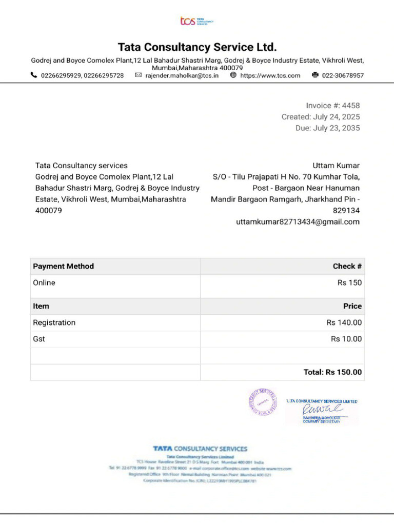 Uttam Invoice | PDF