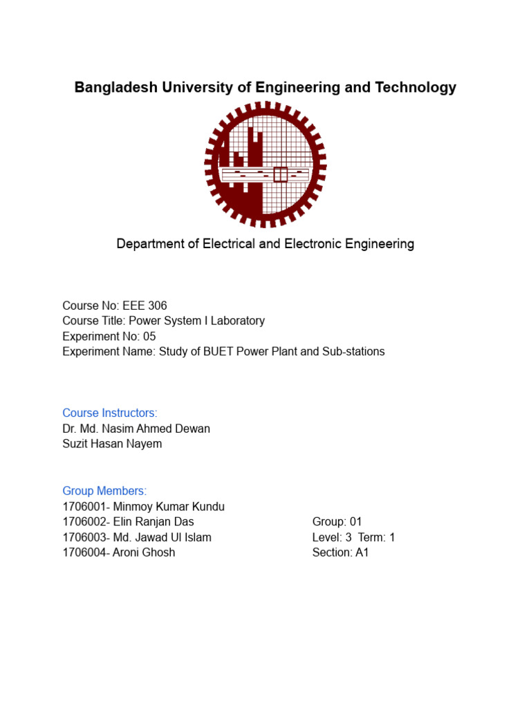 BUET Power Plant Generator Overview | PDF | Diesel Engine | Engines