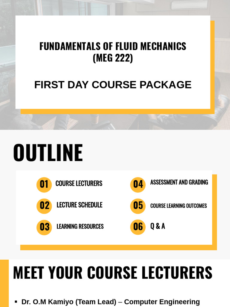Fluid Mechanics Course Overview MEG 222 | PDF | Fluid Dynamics | Mechanics