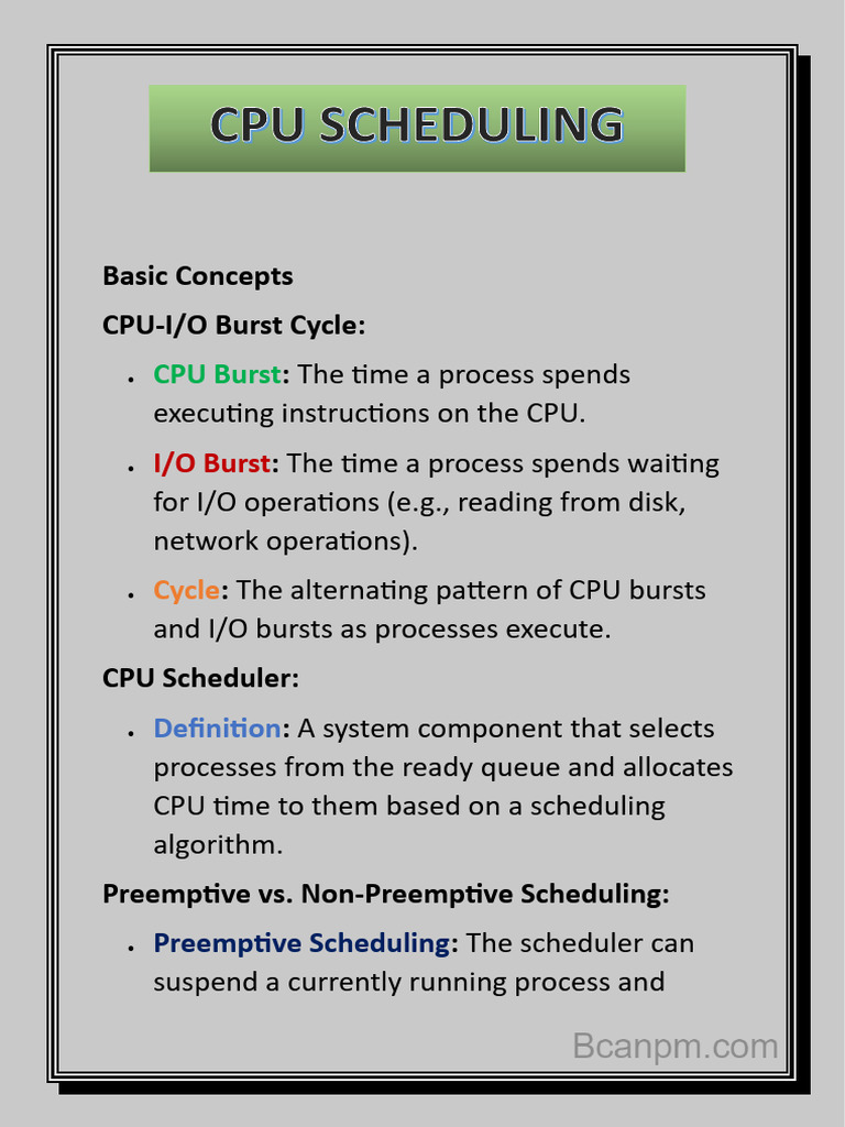 CPU Scheduling Algorithms Explained | PDF | Scheduling (Computing ...