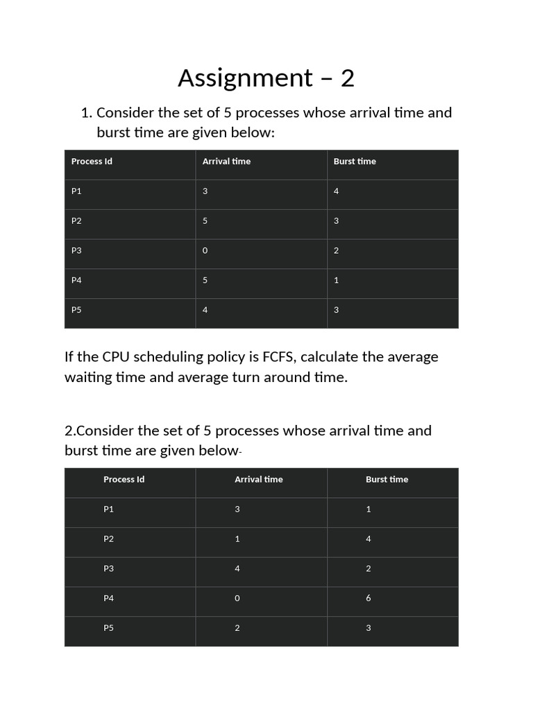 CPU Scheduling Algorithms and Deadlock Analysis | PDF
