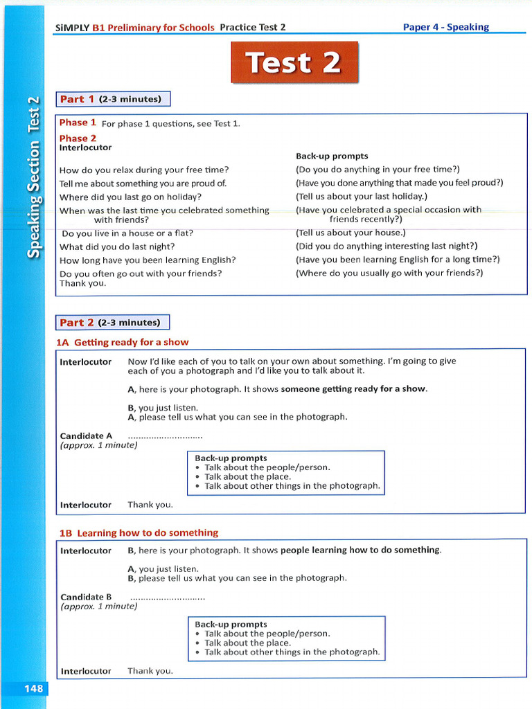 B1 Speaking Test Practice: Part 2 | PDF