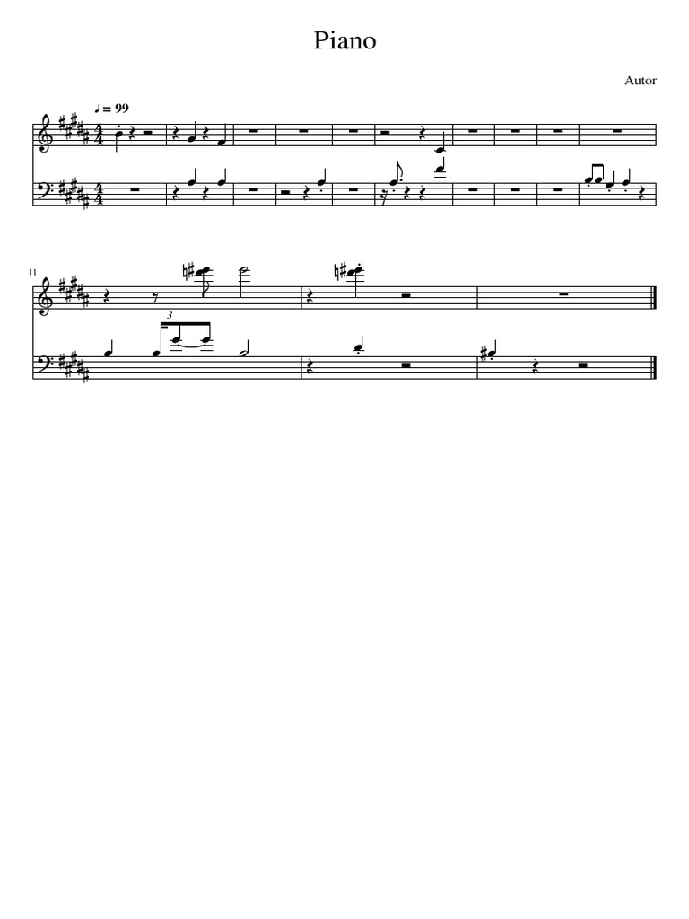 Piano Sheet Music Notation Guide | PDF