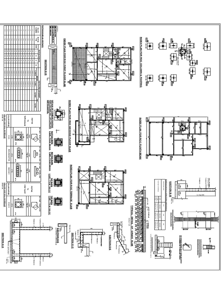RCC Structural Plan and Details | PDF | Structural Engineering ...