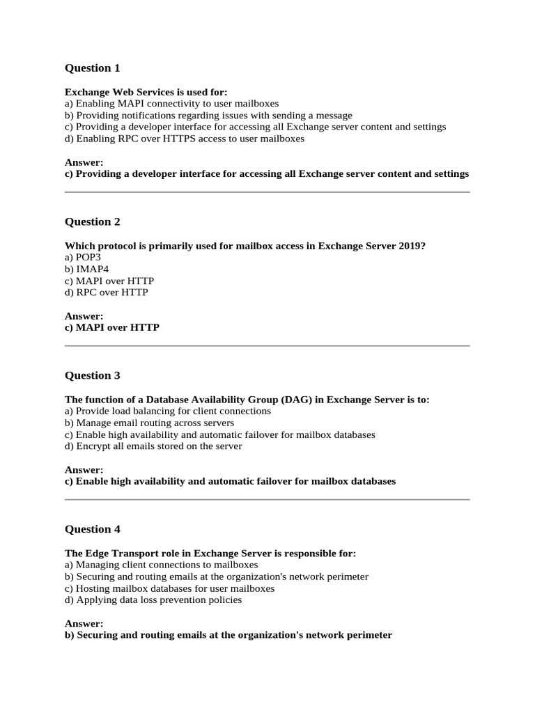 Exchange Server Diagnostics Log Guide | PDF | Microsoft Exchange Server ...