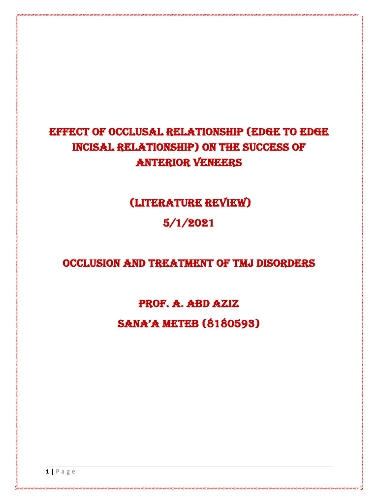 Veneers for Class III Malocclusion Cases | PDF | Orthodontics | Dentistry