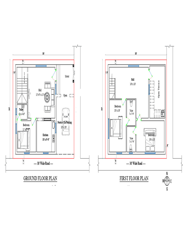 Detailed Ground and First Floor Plans | PDF