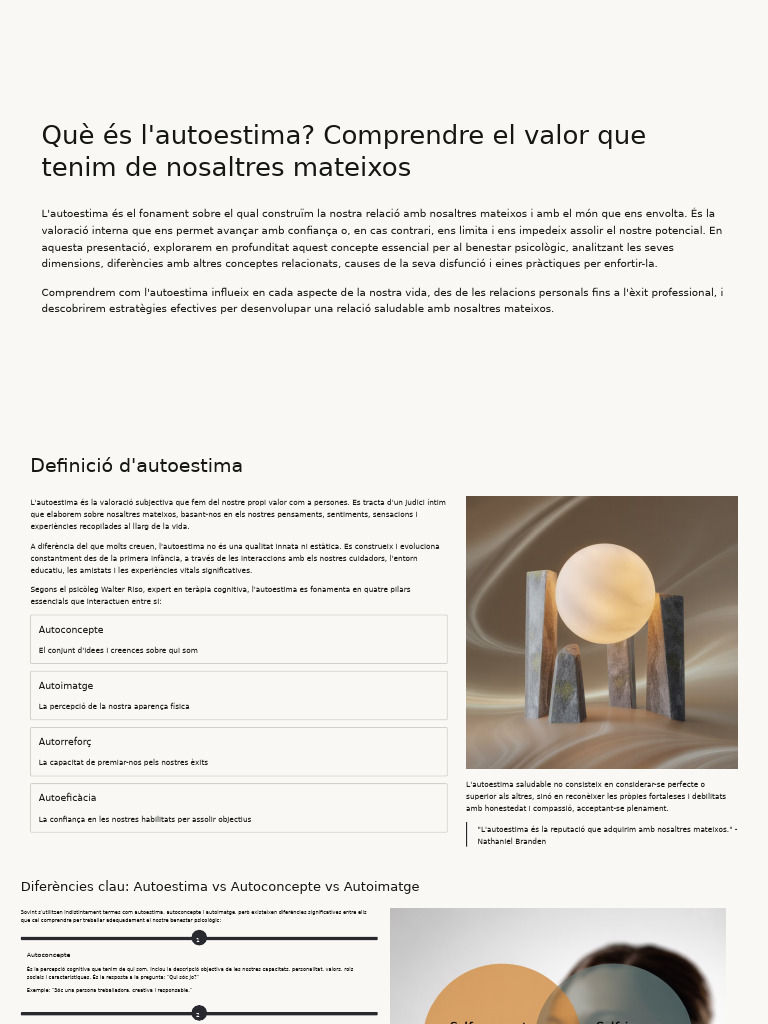 Què És L'autoestima? Comprendre El Valor Que Tenim de Nosaltres ...