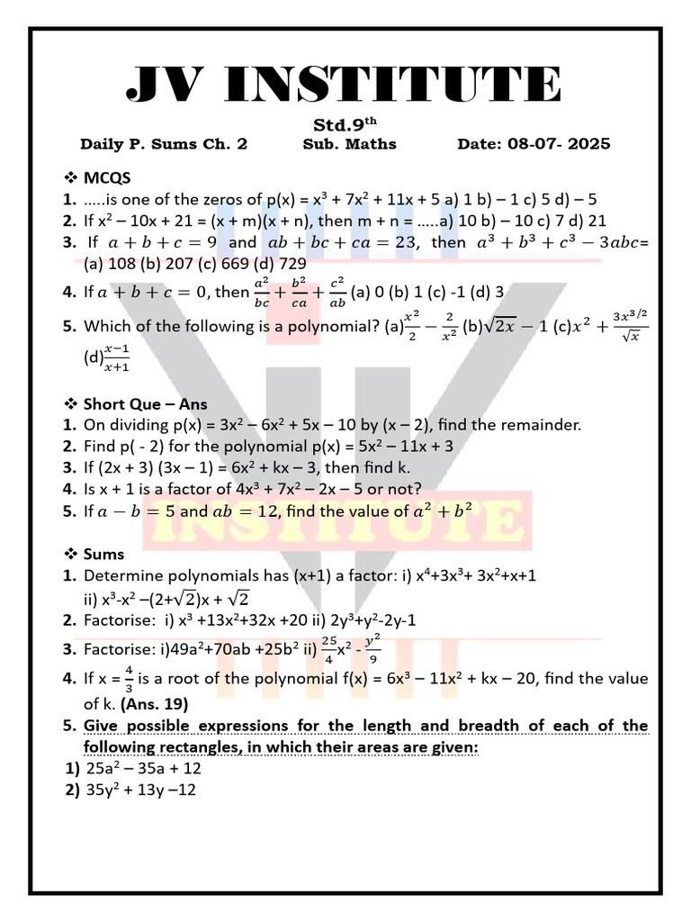 Daily Math Practice for 9th Grade | PDF