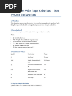 Wire Rope Breaking Strength & SWL Calculations | PDF | Rope | Knot