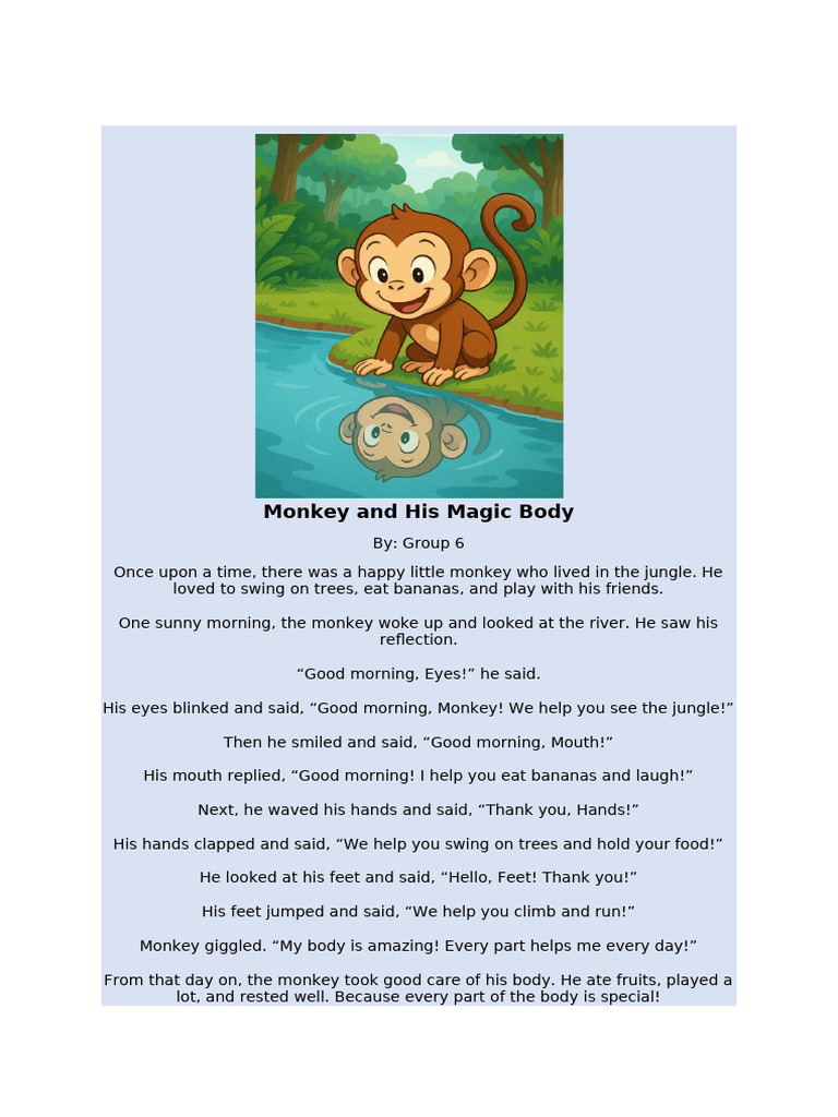 Monkey's Magical Body Adventure | PDF
