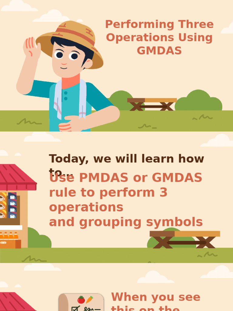 M5Q1L10 Lesson Slides - Performing Three Operations Using GMDAS | PDF