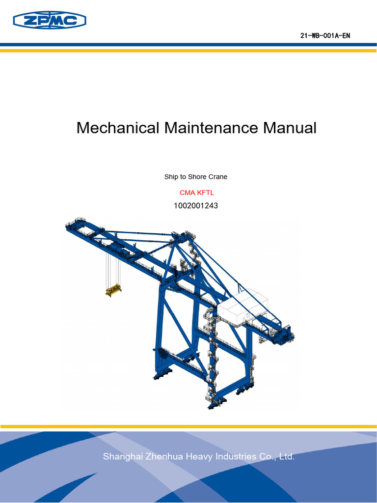 STS Crane Mechanical Maintenance Manual | PDF | Crane (Machine) | Hazards