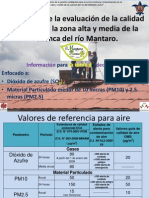 Resultados de La Calidad Ambiental Del Aire de La Zona Alta y Media de La Cuenca Del Río Mantaro, El Mantaro Revive, Junín-Perú