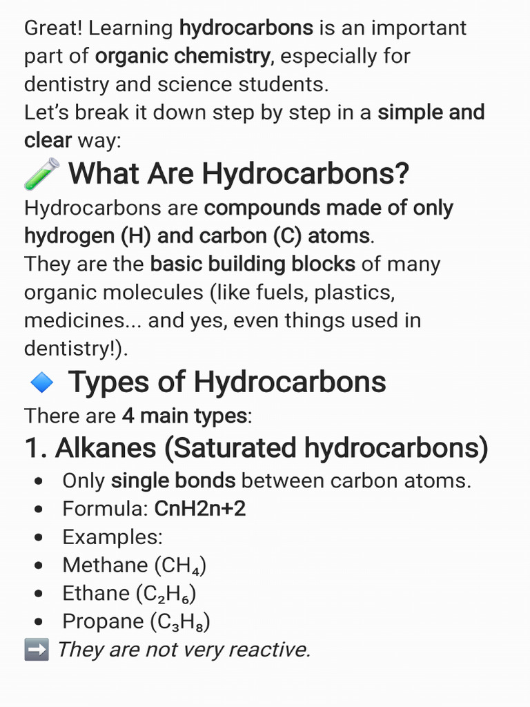 Hydro Carbons Pdf
