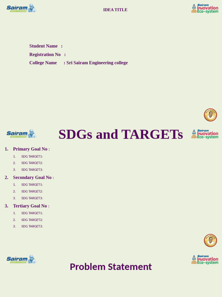 SDGs Project Proposal Template | PDF