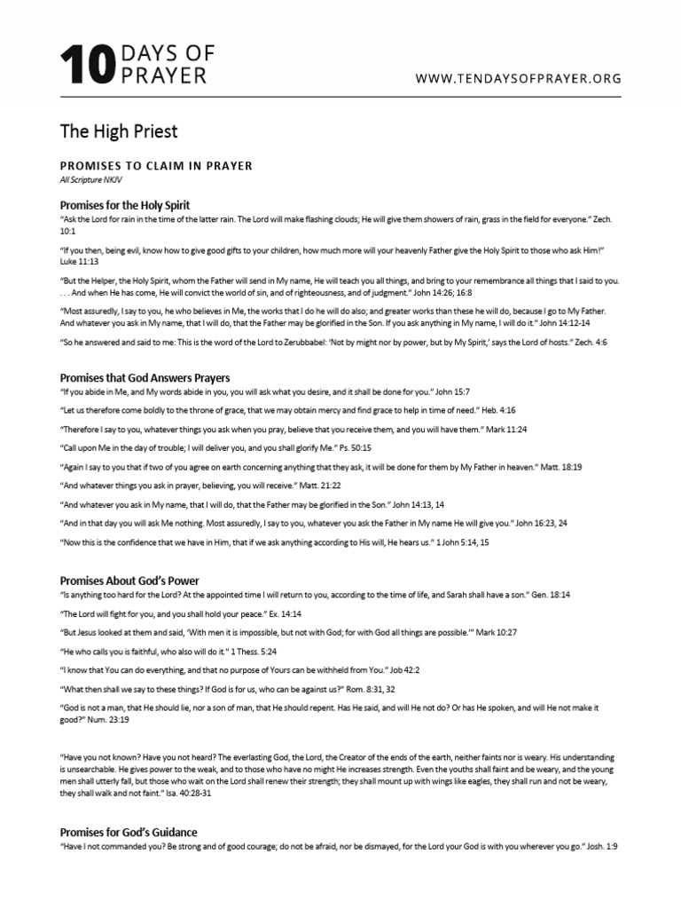 Biblical Promises for Prayer and Faith | PDF | Glory (Religion) | Grace ...