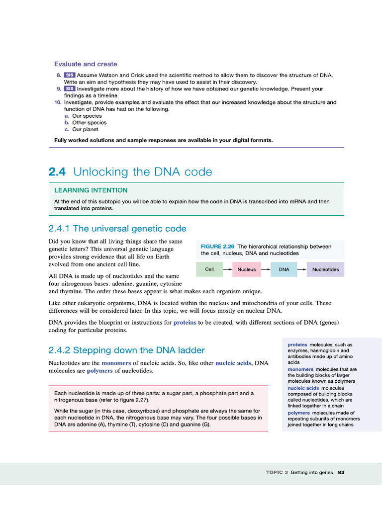 2.4 Unlocking The DNA Code | PDF