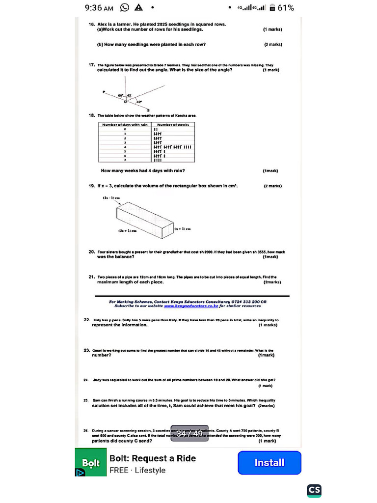 mathematics grade 7 | PDF