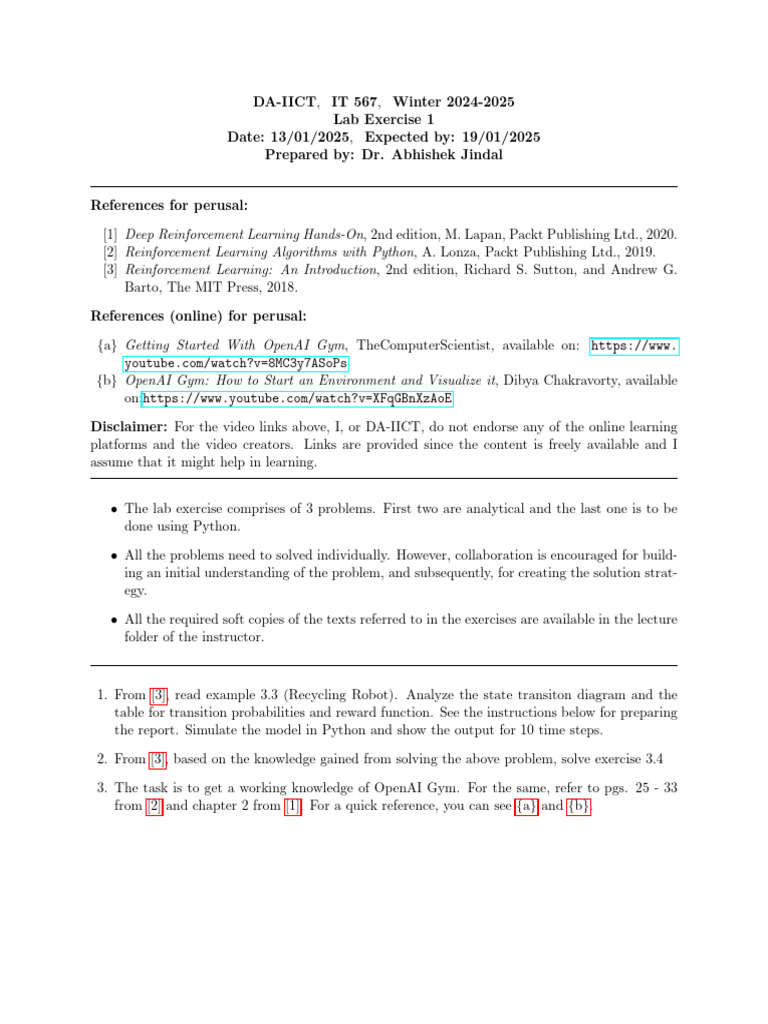 DA-IICT IT 567 Lab Exercise 1 Guide | PDF | Cognitive Science | Applied ...