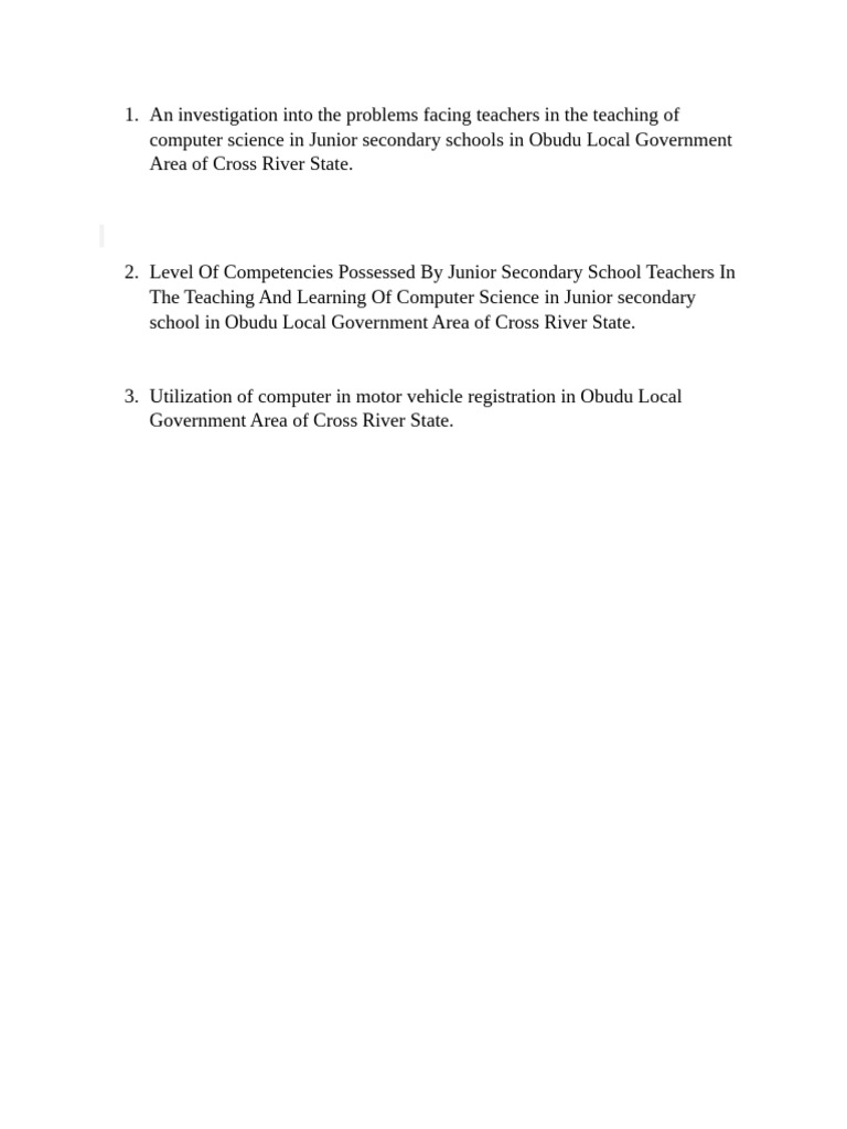 Computer Project Topics | PDF