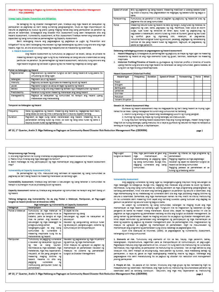 ARALIN 3 Handout | PDF