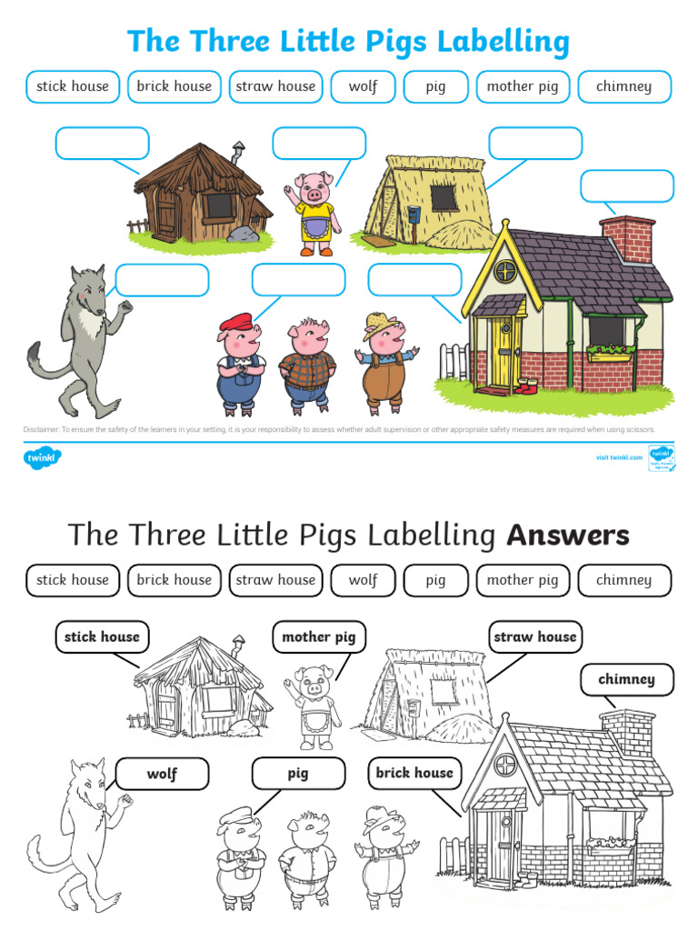 t e 1726569560 the Three Little Pigs Labelling Worksheet Ver 2 (1) | PDF