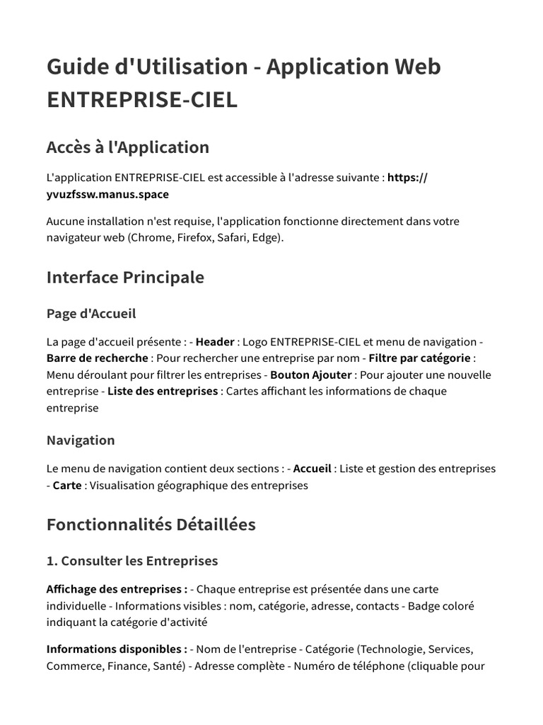 Guide d'Utilisation de l'Application Web | PDF | Internet | Internet et Web