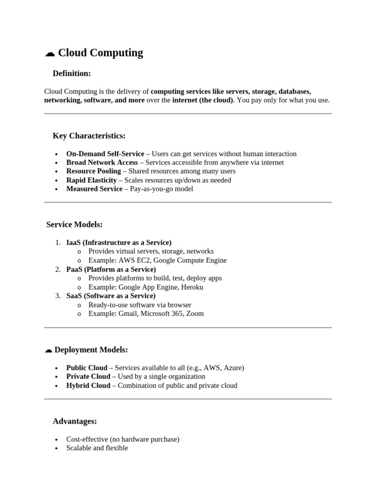 Understanding Cloud Computing Basics | PDF