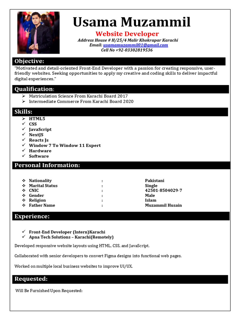 MyCv 1 | PDF