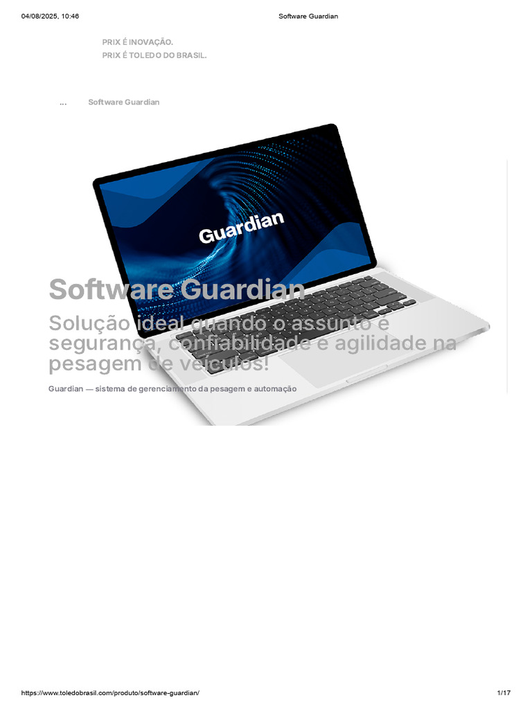 Software Guardian: Pesagem Eficiente | PDF