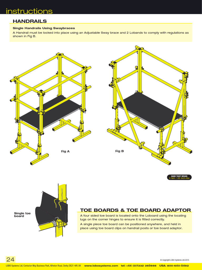 Toe Board and Handrail Installation Guide | PDF