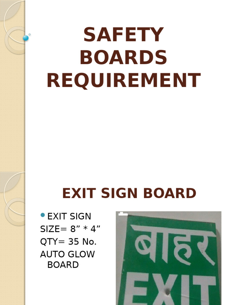 Safety Signage and Team Boards Overview | PDF