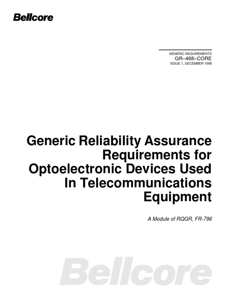 GR 468 | PDF | Reliability Engineering | Light Emitting Diode