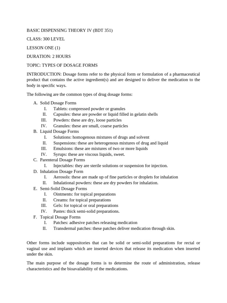 Basic Dispensing Theory IV | PDF | Emulsion | Topical Medication