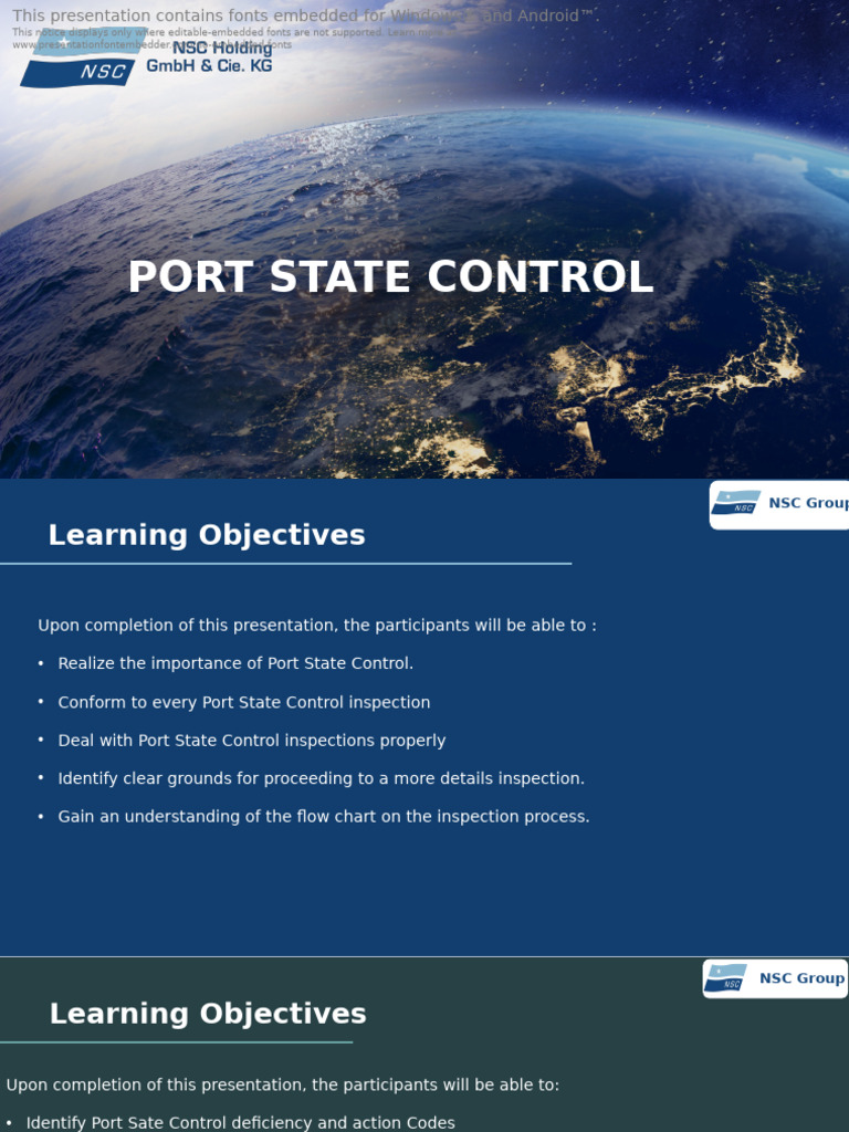 Port State Control - Final Version | PDF | Water Transport | Shipping